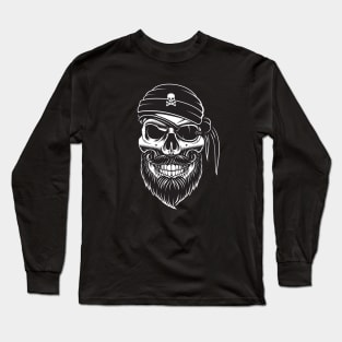 Pirate with black head scarf Long Sleeve T-Shirt